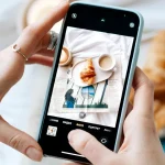 Tomando fotografía con móvil